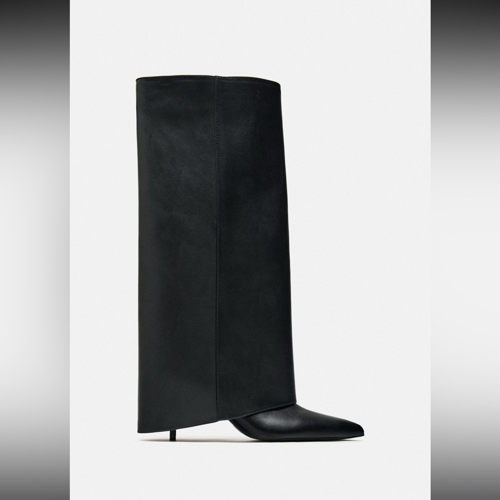 Heeled gaiter boots from Zara in size 6 1/2. Worn once look brand new